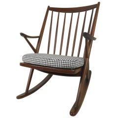 Beautiful Mid-Century Walnut Rocking Chair