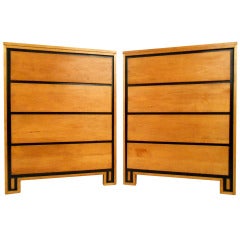 Pair Mid-Century Modern Russel Wright Highboy Dressers 1