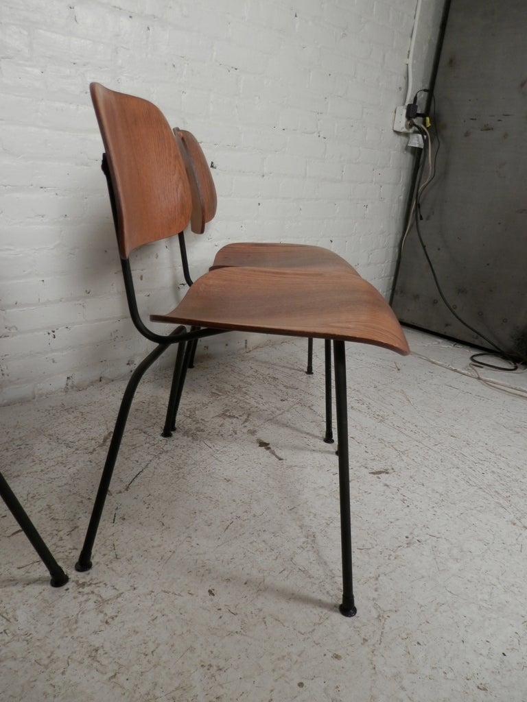 American Set Of Four Eames DCM Bentwood Chairs