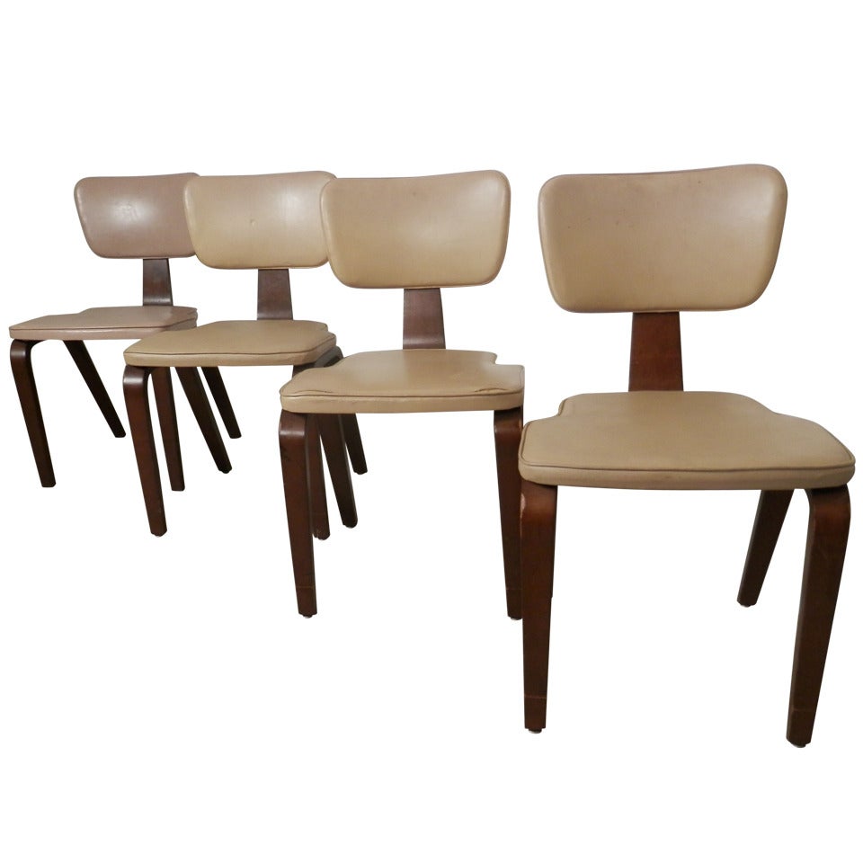 Set Of Four Chairs By Thonet