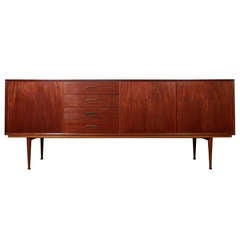 Beautiful Long Teak Server With Locking Doors