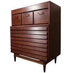 Beautiful Louvered Front Dresser By American Of Martinsville