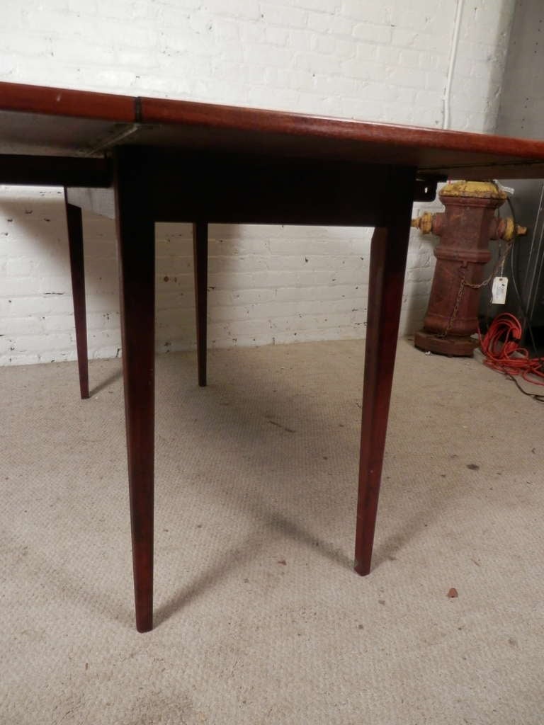 Fantastic Drop Leaf Dining Table with Inlay Rosewood And Teak 2