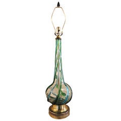 Mid-Century Modern Swirl Glass Murano Lamp
