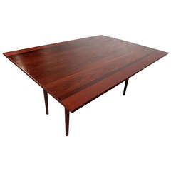 Fantastic Drop Leaf Dining Table with Inlay Rosewood And Teak