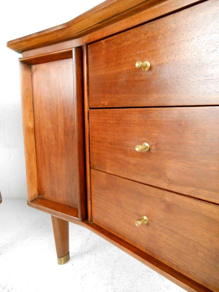 American Mid-Century Walnut Nightstands