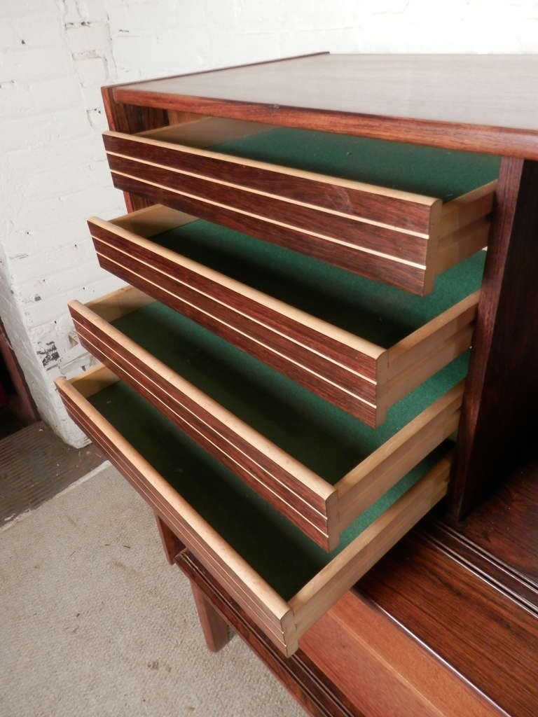 TwoTier Bar / Server in Rich Rosewood at 1stdibs