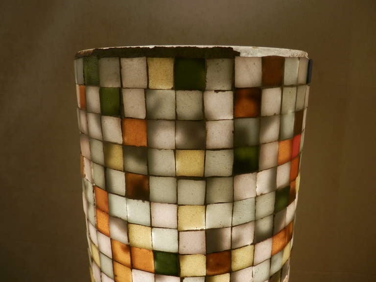 American Mosaic Glass Tile Three Way Lamp