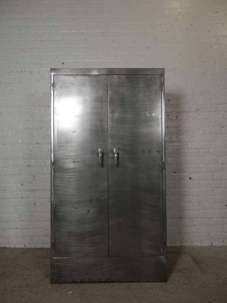 Heavy Duty Mid-Century Industrial Bank Cabinet w/ Safe By Cole 1
