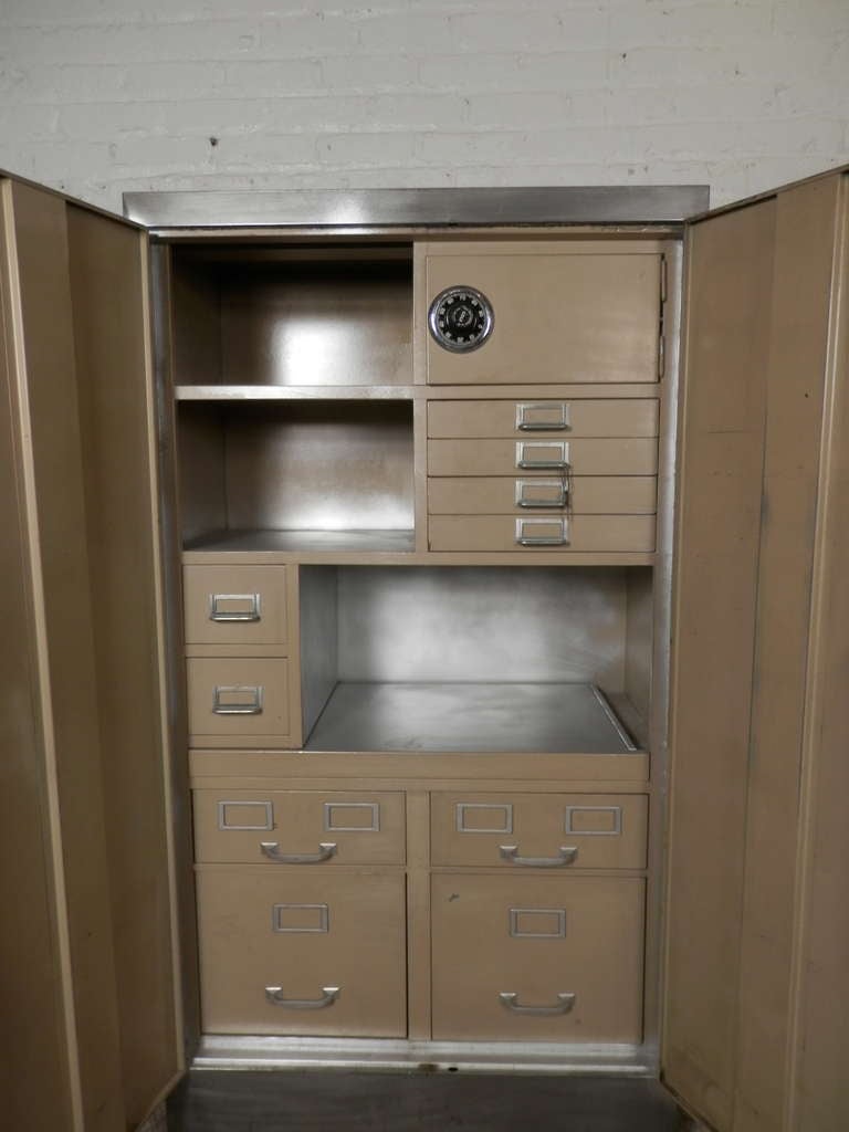 cole steel filing cabinet with safe two drawrers one cabinet