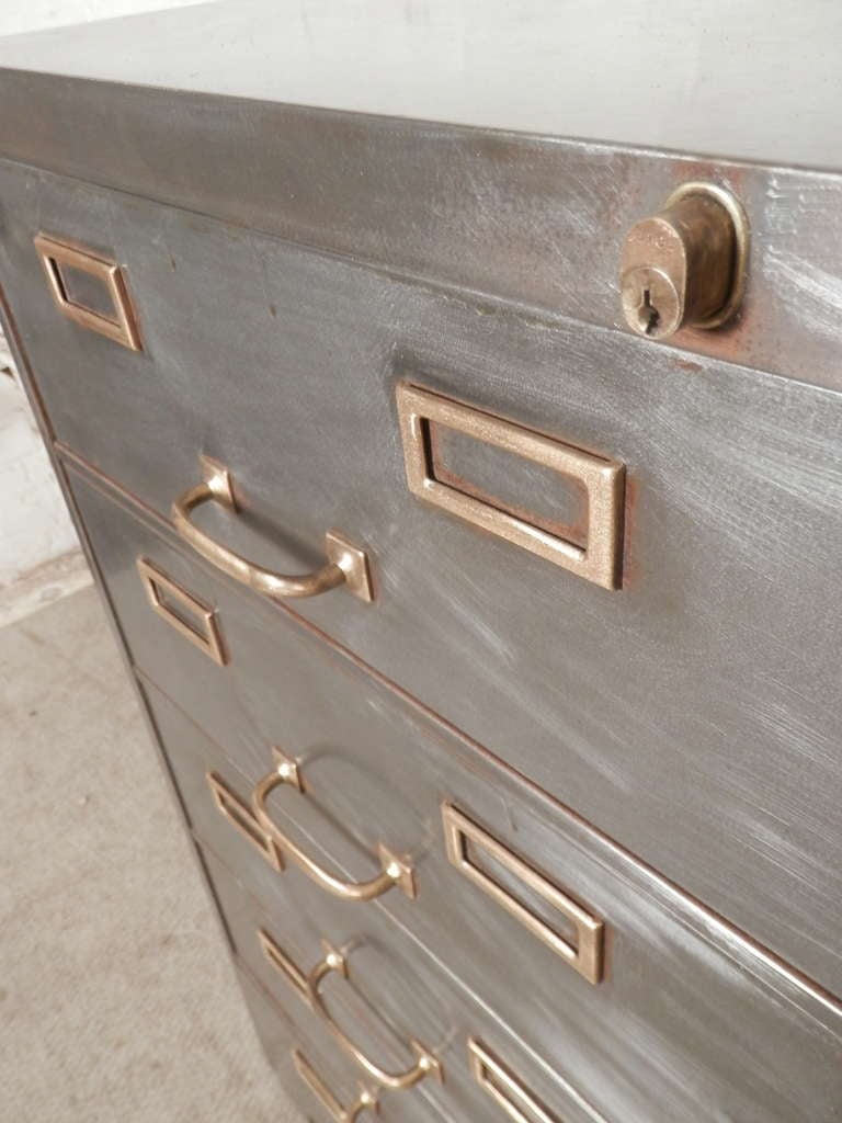 Striking Industrial File Cabinet In Distressed Condition In Brooklyn, NY