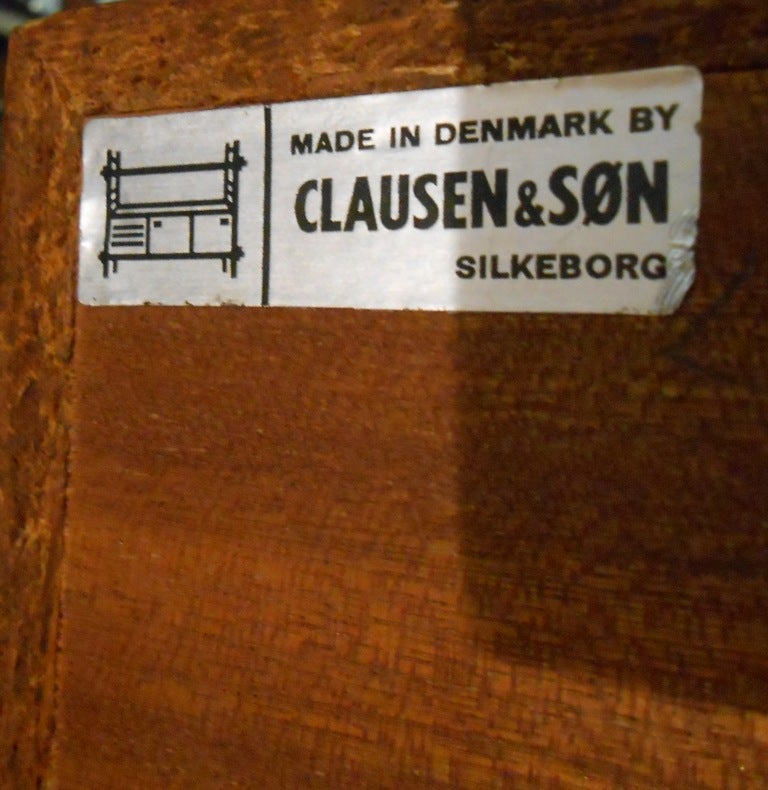 Vintage Modern Clausen & Son Danish Teak Sideboard In Good Condition In Brooklyn, NY
