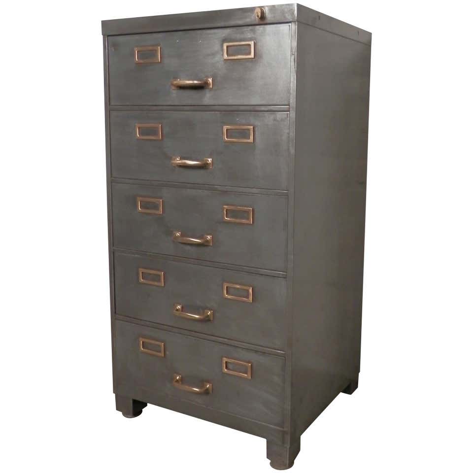 Striking Industrial File Cabinet at 1stDibs