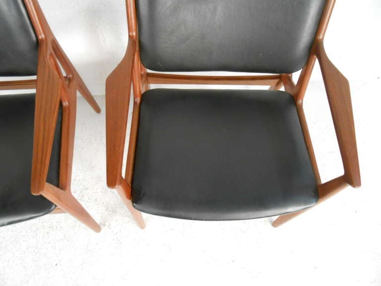 Mid-20th Century Set of Six Tilt Back Arne Vodder Mid-Century Modern Dining Chairs