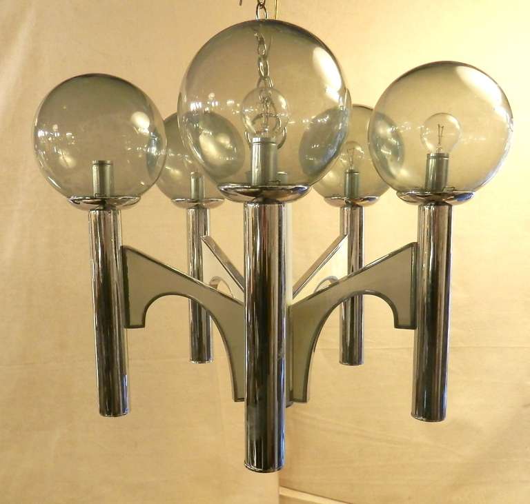 chandelier Glass  Smoked w/ Vintage vintage Modern 1stdibs brooklyn Chandelier Sale For at