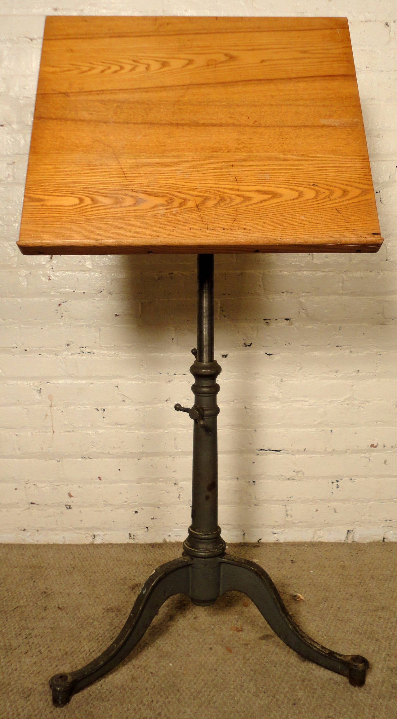 American Vintage Adjustable Drafting Table By Keuffel & Esser Co.
