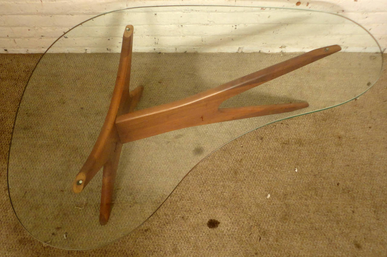 American Mid-Century Modern Adrian Pearsall Kidney Shaped Coffee Table