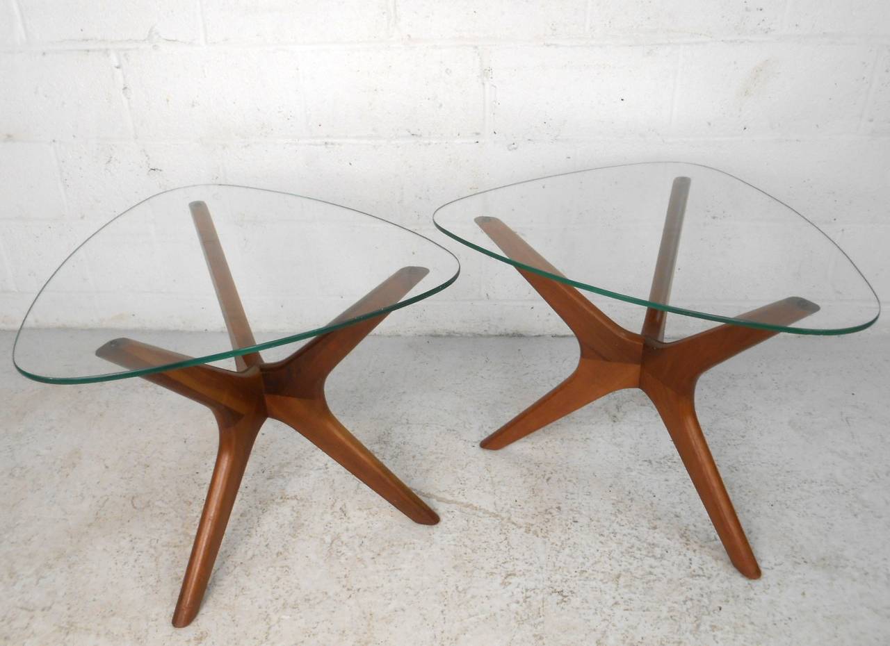 American Pair Mid-Century Modern Adrian Pearsall Jack Style End Tables