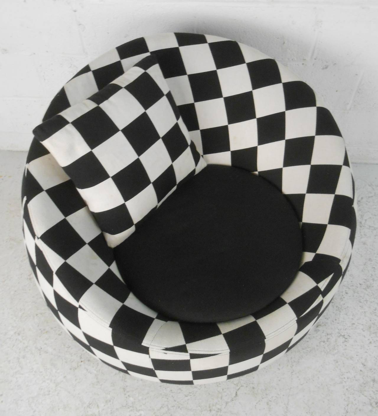 checkered bean bag chair