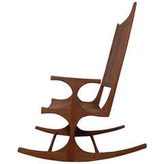 Vintage Wild Form Mid-Century Rocking Chair From Denmark