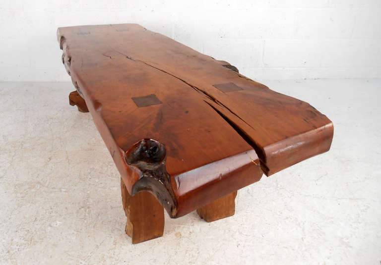 rustic wood coffee table