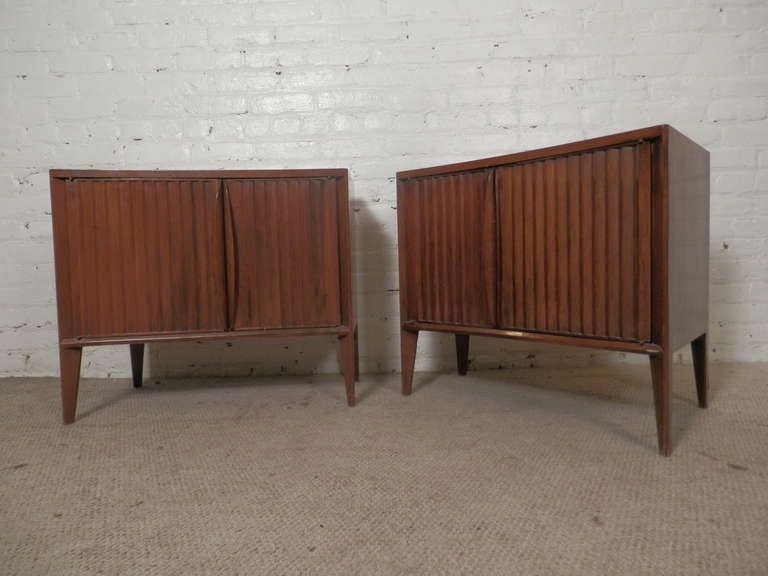 Unique Side Tables w/ Unusual Angled Front