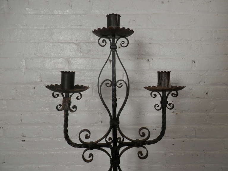 American Detailed Iron Candelabra