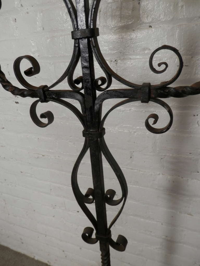 20th Century Detailed Iron Candelabra