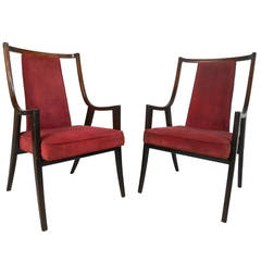 Pair Mid-Century Modern T.H. Robsjohn-Gibbings Style Armchairs 6