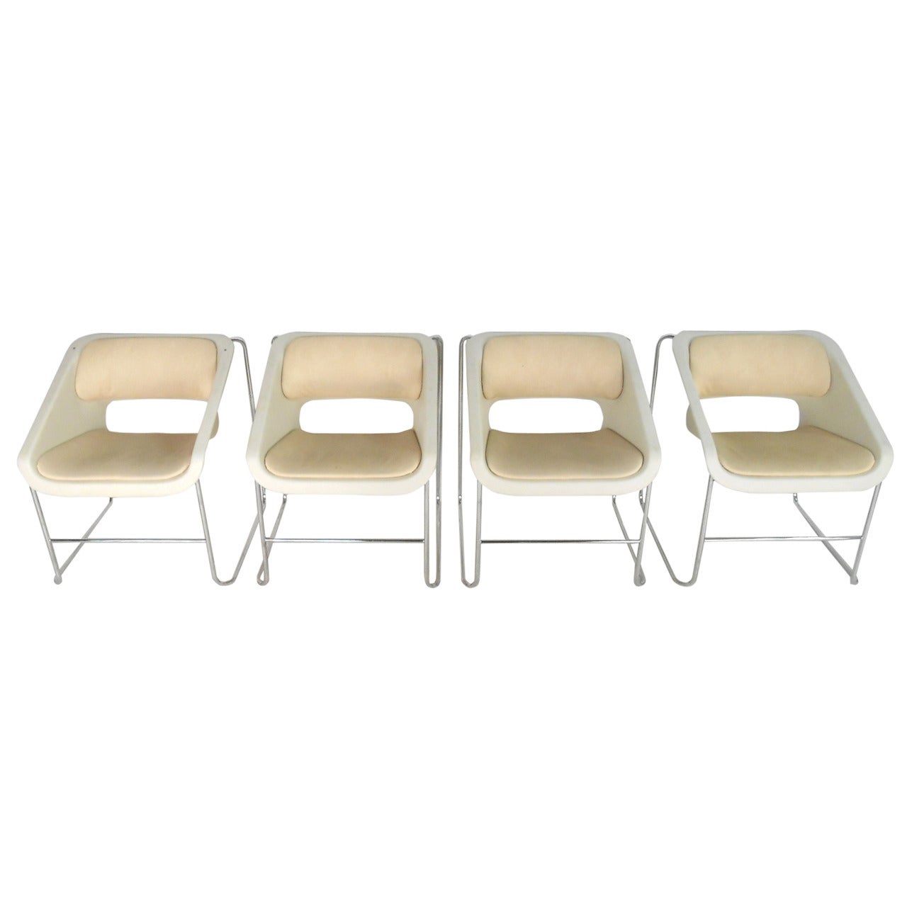 Satz von Mid-Century Modern Artopex-Stühlen „Lotus“ von Paul Boulva