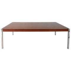 Mid-Century Modern Richard Schultz Rosewood and Chrome Coffee Table