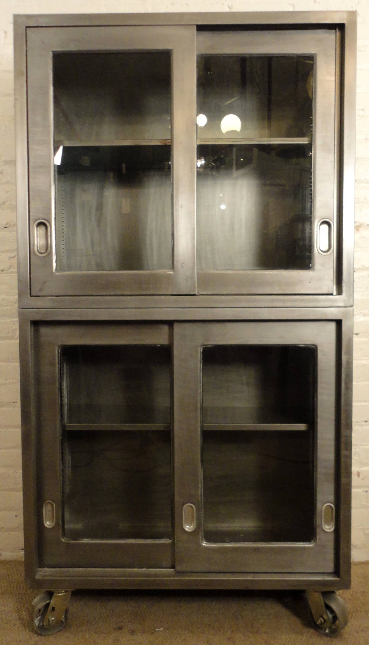 American Striking Industrial Double Stack Cabinet on Castors