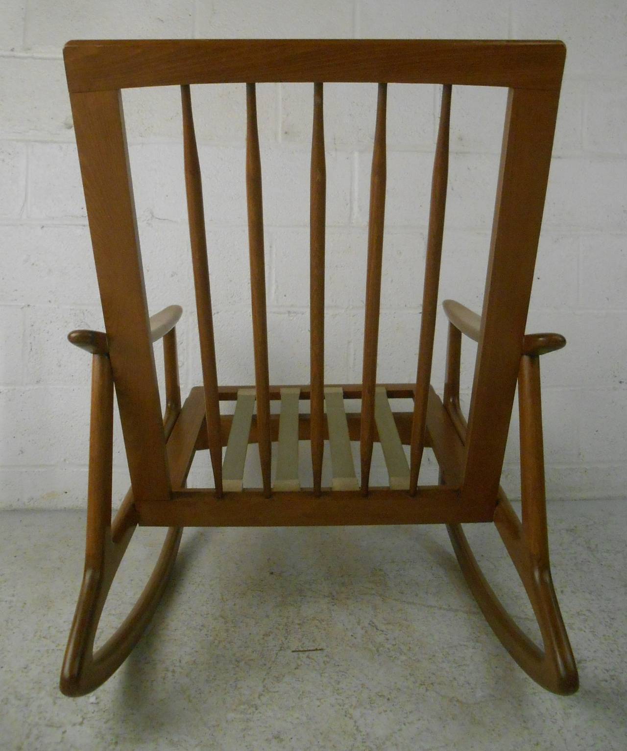 Mid-20th Century Mid-Century Modern Hardwood Rocking Chair