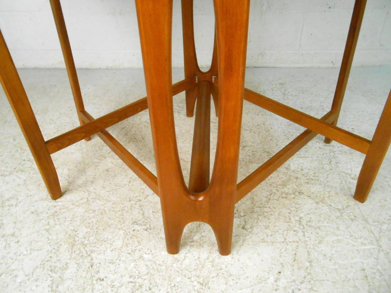 Mid-Century Modern Bruno Mathsson Style Teak Drop Leaf Dining Table 1