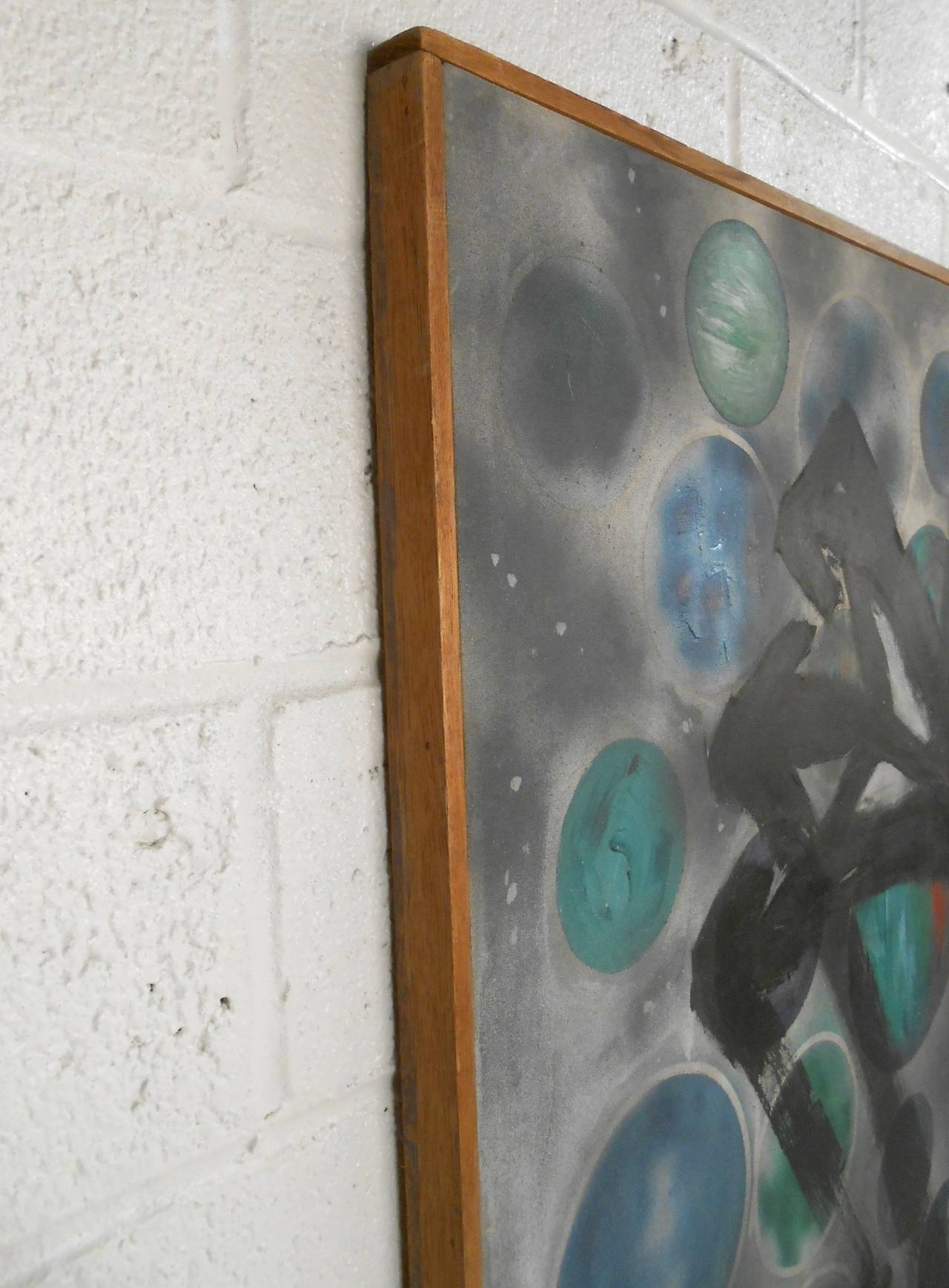 Pittura Opera d'arte originale astratta su tela del periodo medio-novecentesco in vendita