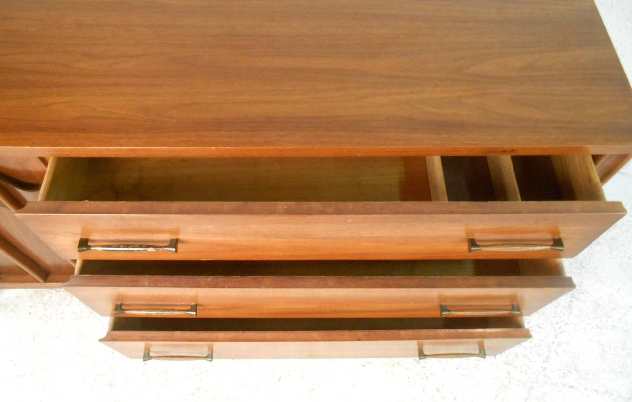 Late 20th Century Mid-Century Modern Kent Coffey Style Walnut Credenza