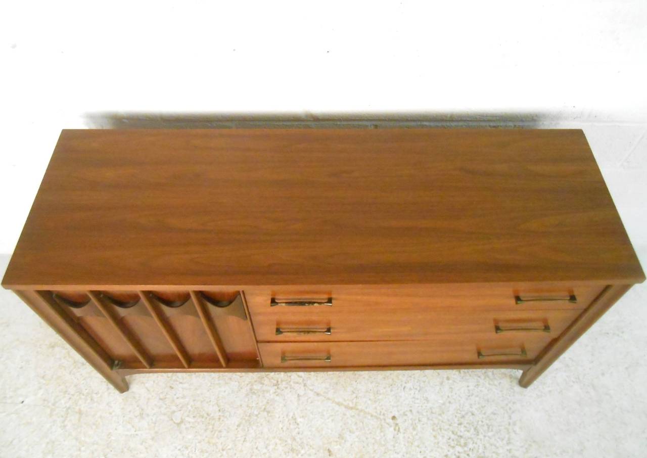 walnut credenza mid century