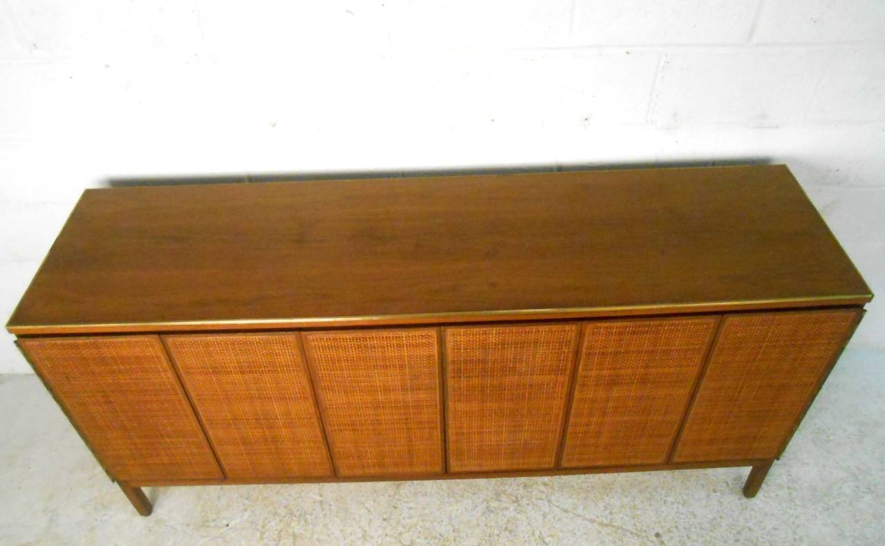 Mid-20th Century Unique Mid-Century Modern Cane Front Dresser by Paul McCobb for Calvin