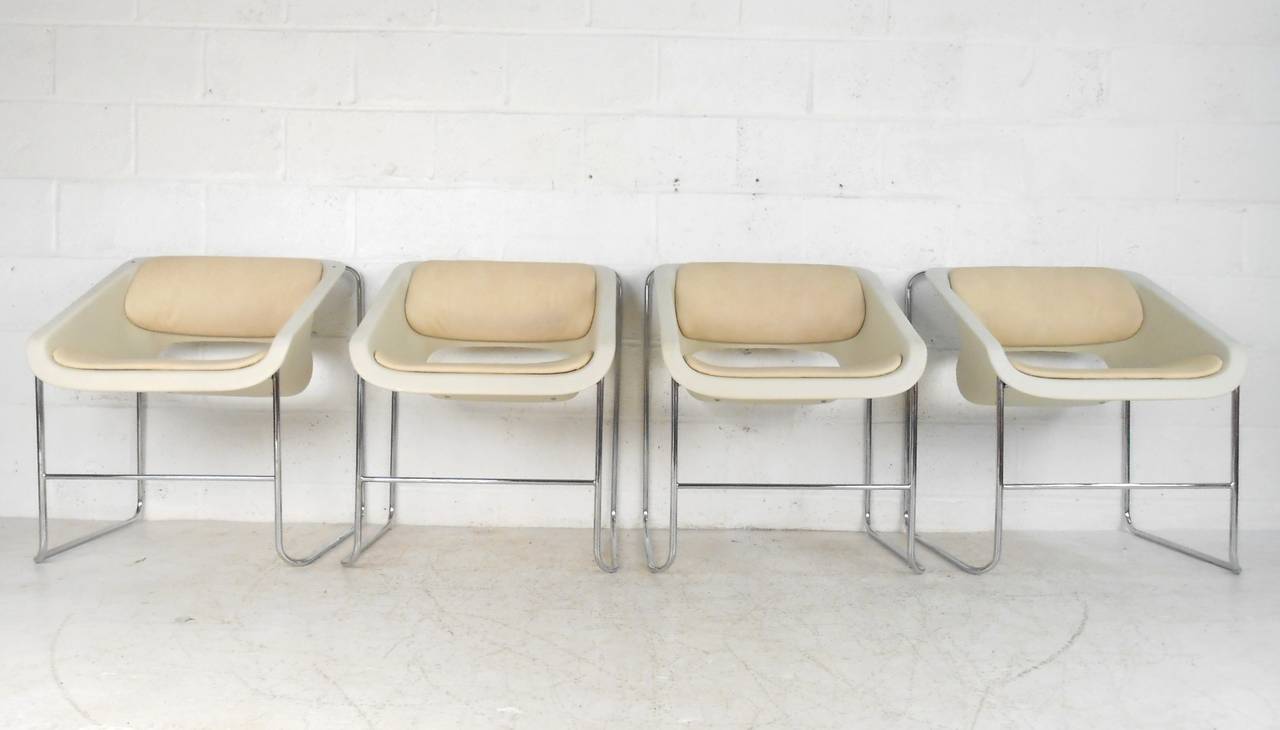 Satz von Mid-Century Modern Artopex-Stühlen „Lotus“ von Paul Boulva (Moderne der Mitte des Jahrhunderts)