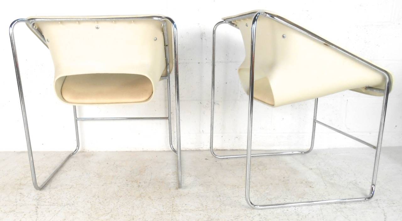 Satz von Mid-Century Modern Artopex-Stühlen „Lotus“ von Paul Boulva (Ende des 20. Jahrhunderts)