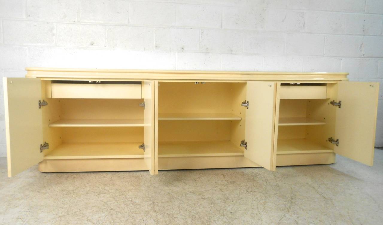 Late 20th Century Unique Mid-Century Modern Goatskin, Karl Springer Style Sideboard