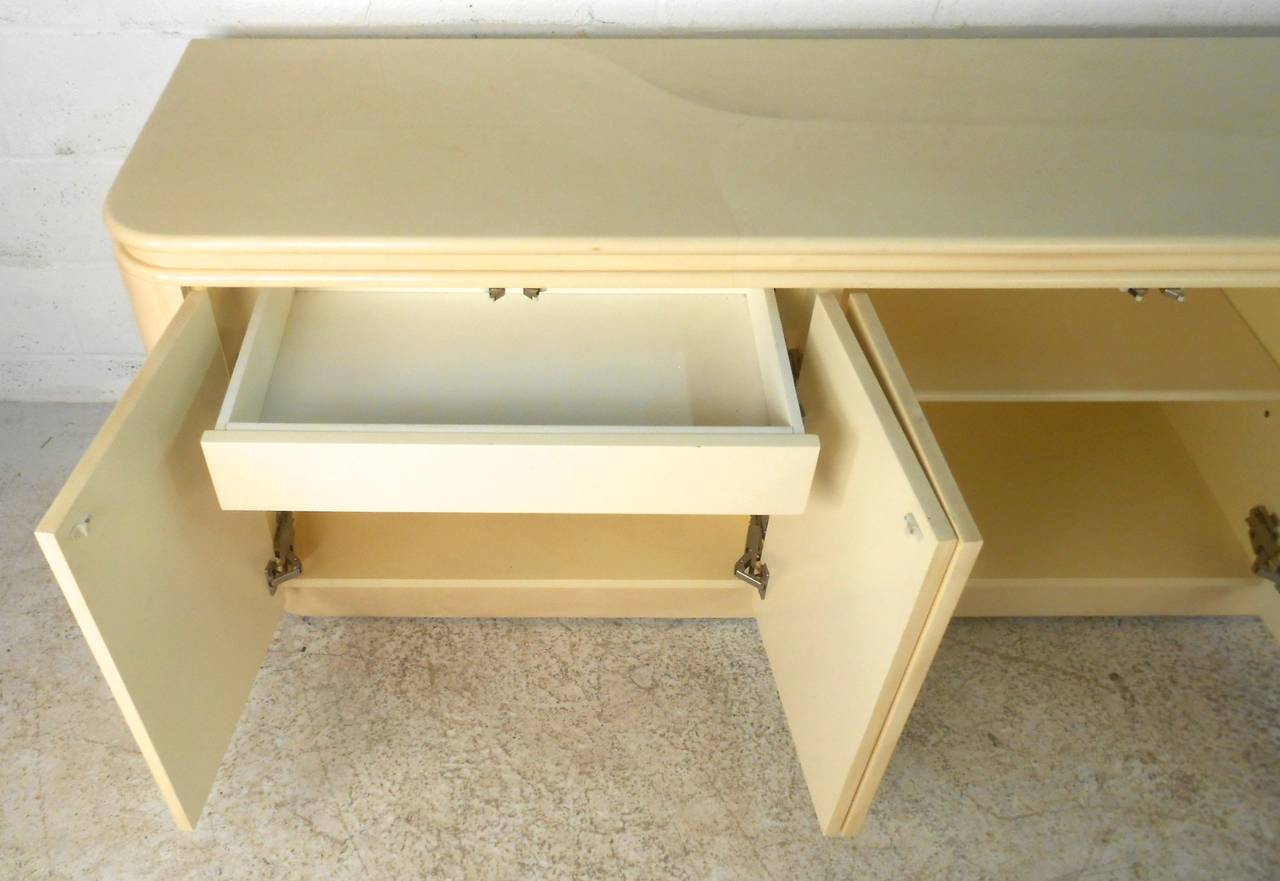Unique Mid-Century Modern Goatskin, Karl Springer Style Sideboard 1