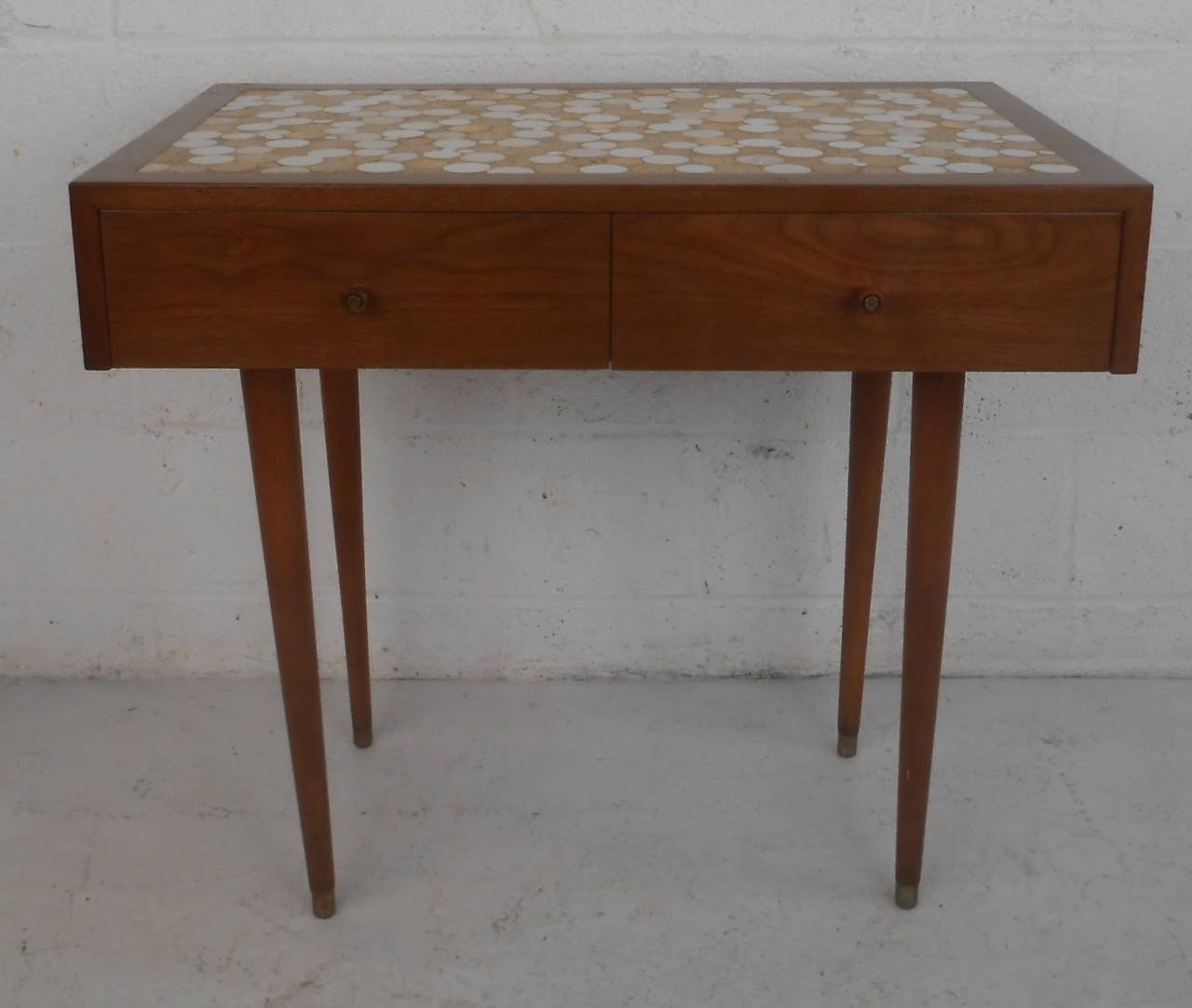 Vintage Tile Top Side Table