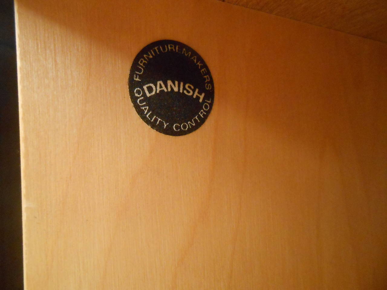 Vintage Tambour Door Danish Cabinet In Good Condition In Brooklyn, NY