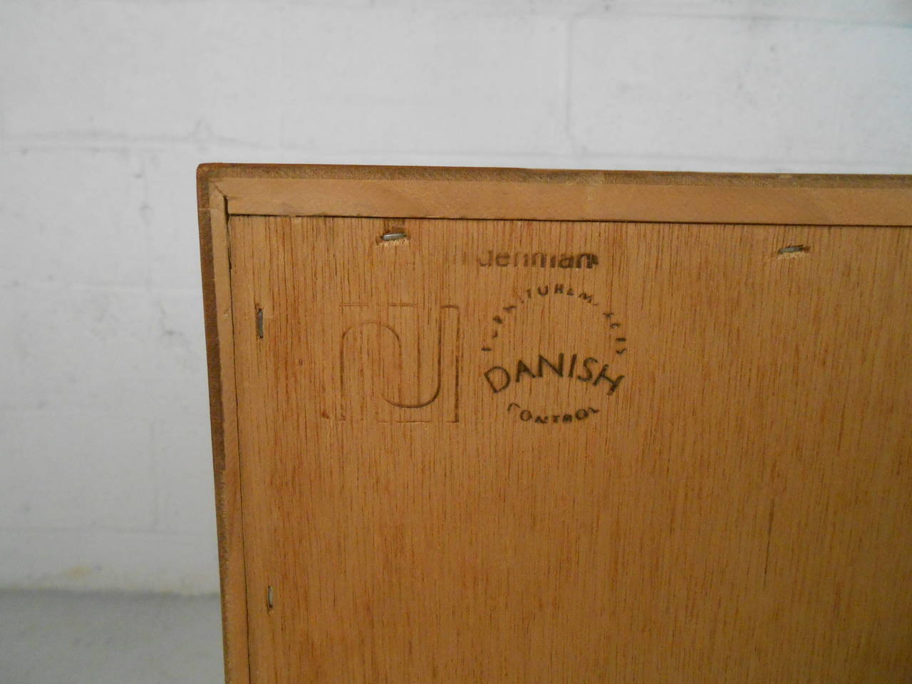 Mid-20th Century Vintage Tambour Door Danish Cabinet