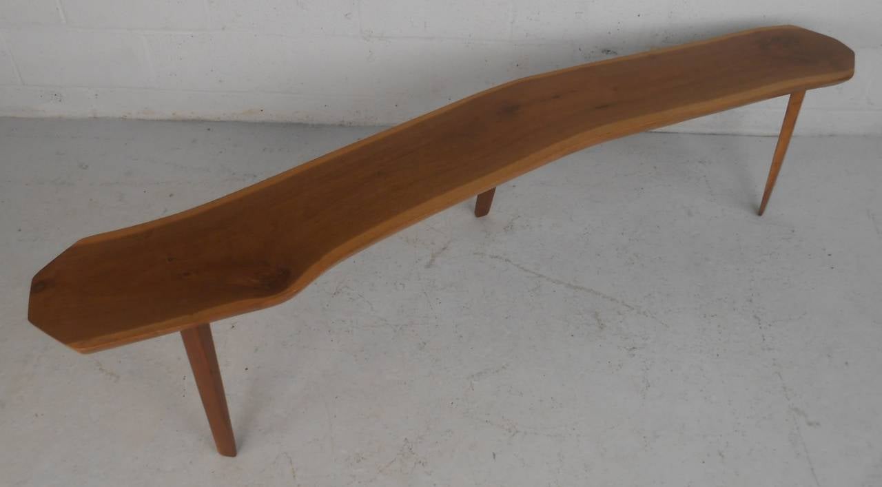 20th Century Rustic Vintage Tree Slab Coffee Table For Sale