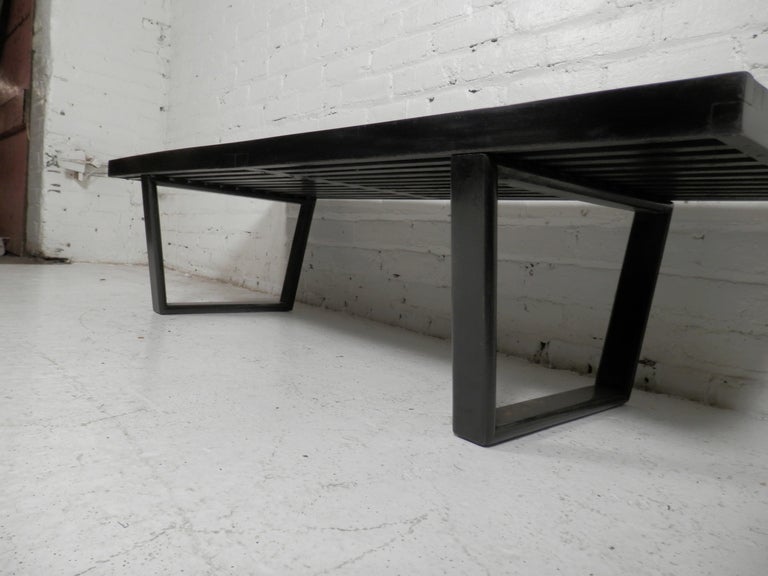 American Black Slat Bench By George Nelson