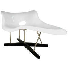 Mid-Century Modern Eames Le Chaise Style Lounge Chair