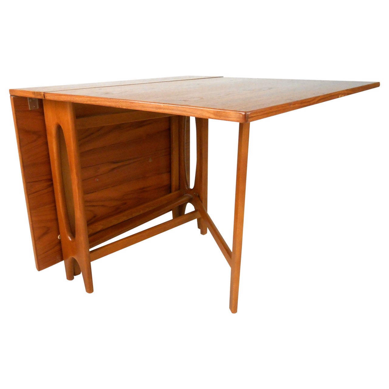 Mid-Century Modern Bruno Mathsson Style Teak Drop Leaf Dining Table