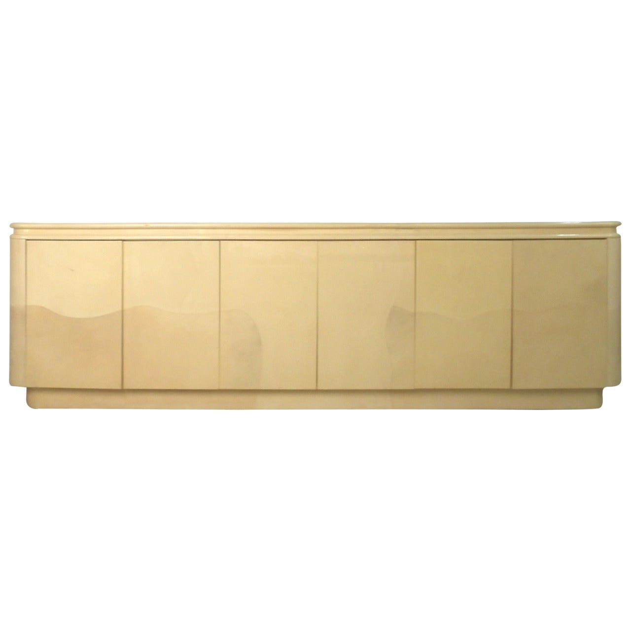 Unique Mid-Century Modern Goatskin, Karl Springer Style Sideboard